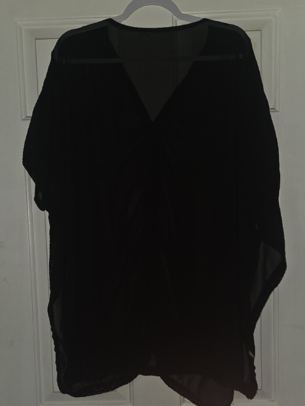 Sheer Black V-Neck Cover-Up - Picture 4 of 5